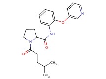 1-(4-methylpentanoyl)-N-[2-(3-pyridinyloxy)phenyl]prolinamide
