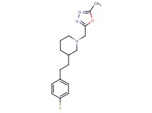 3-[2-(4-fluorophenyl)ethyl]-1-[(5-methyl-1,3,4-oxadiazol-2-yl)methyl]piperidine