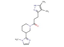 1-[3-(4,5-dimethyl-1H-pyrazol-3-yl)propanoyl]-3-(1-methyl-1H-imidazol-2-yl)piperidine