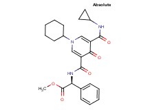 methyl (2S)-[({1-cyclohexyl-5-[(cyclopropylamino)carbonyl]-4-oxo-1,4-dihydro-3-pyridinyl}carbonyl)amino](phenyl)acetate