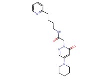 2-[6-oxo-4-(1-piperidinyl)-1(6H)-pyridazinyl]-N-[4-(2-pyridinyl)butyl]acetamide