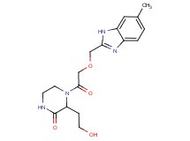 3-(2-hydroxyethyl)-4-{[(6-methyl-1H-benzimidazol-2-yl)methoxy]acetyl}piperazin-2-one