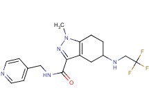 1-methyl-N-(4-pyridinylmethyl)-5-[(2,2,2-trifluoroethyl)amino]-4,5,6,7-tetrahydro-1H-indazole-3-carboxamide