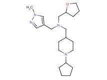 1-(1-cyclopentyl-4-piperidinyl)-N-[(1-methyl-1H-pyrazol-4-yl)methyl]-N-(tetrahydro-2-furanylmethyl)methanamine