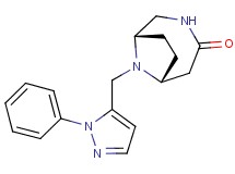 (1S*,6R*)-9-[(1-phenyl-1H-pyrazol-5-yl)methyl]-3,9-diazabicyclo[4.2.1]nonan-4-one