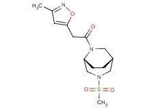 (1R*,5R*)-6-[(3-methyl-5-isoxazolyl)acetyl]-3-(methylsulfonyl)-3,6-diazabicyclo[3.2.2]nonane