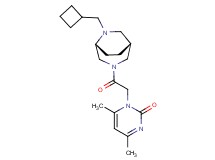 1-{2-[(1R*,5R*)-6-(cyclobutylmethyl)-3,6-diazabicyclo[3.2.2]non-3-yl]-2-oxoethyl}-4,6-dimethylpyrimidin-2(1H)-one