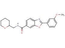 2-(3-methoxyphenyl)-N-(tetrahydro-2H-pyran-2-ylmethyl)-1,3-benzoxazole-6-carboxamide