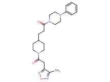 1-(3-{1-[(4-methyl-1,2,5-oxadiazol-3-yl)acetyl]-4-piperidinyl}propanoyl)-4-phenylpiperazine