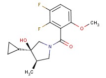 (3R*,4R*)-3-cyclopropyl-1-(2,3-difluoro-6-methoxybenzoyl)-4-methylpyrrolidin-3-ol
