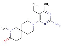 9-(2-amino-5-ethyl-6-methylpyrimidin-4-yl)-2-methyl-2,9-diazaspiro[5.5]undecan-3-one
