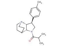 (2R*,3S*,6R*)-5-isobutyryl-3-(4-methylphenyl)-1,5-diazatricyclo[5.2.2.0~2,6~]undecane