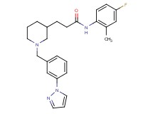 N-(4-fluoro-2-methylphenyl)-3-{1-[3-(1H-pyrazol-1-yl)benzyl]-3-piperidinyl}propanamide