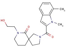 2-[(1,7-dimethyl-1H-indol-2-yl)carbonyl]-7-(2-hydroxyethyl)-2,7-diazaspiro[4.5]decan-6-one