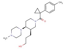 3-[(3R*,4S*)-1-{[1-(4-methylphenyl)cyclopropyl]carbonyl}-4-(4-methylpiperazin-1-yl)piperidin-3-yl]propan-1-ol