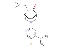 (1S*,5R*)-6-(cyclopropylmethyl)-3-[4-(dimethylamino)-5-fluoro-2-pyrimidinyl]-3,6-diazabicyclo[3.2.2]nonan-7-one