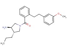 (3R*,4S*)-1-{2-[2-(3-methoxyphenyl)ethyl]benzoyl}-4-propylpyrrolidin-3-amine