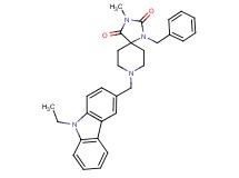 1-benzyl-8-[(9-ethyl-9H-carbazol-3-yl)methyl]-3-methyl-1,3,8-triazaspiro[4.5]decane-2,4-dione