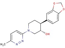 (3S*,4S*)-4-(1,3-benzodioxol-5-yl)-1-(6-methylpyridazin-3-yl)piperidin-3-ol