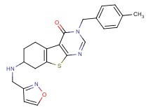 7-[(3-isoxazolylmethyl)amino]-3-(4-methylbenzyl)-5,6,7,8-tetrahydro[1]benzothieno[2,3-d]pyrimidin-4(3H)-one
