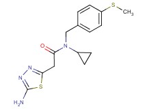 2-(5-amino-1,3,4-thiadiazol-2-yl)-N-cyclopropyl-N-[4-(methylthio)benzyl]acetamide