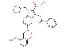 methyl 3-(benzoylamino)-5-[(2,6-dimethoxybenzyl)amino]-1-(tetrahydro-2-furanylmethyl)-1H-pyrrolo[2,3-b]pyridine-2-carboxylate