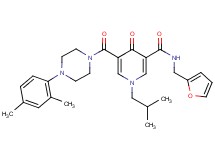 5-{[4-(2,4-dimethylphenyl)-1-piperazinyl]carbonyl}-N-(2-furylmethyl)-1-isobutyl-4-oxo-1,4-dihydro-3-pyridinecarboxamide