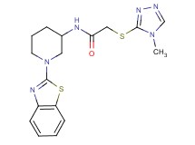 N-[1-(1,3-benzothiazol-2-yl)-3-piperidinyl]-2-[(4-methyl-4H-1,2,4-triazol-3-yl)thio]acetamide