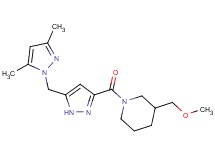 1-({5-[(3,5-dimethyl-1H-pyrazol-1-yl)methyl]-1H-pyrazol-3-yl}carbonyl)-3-(methoxymethyl)piperidine