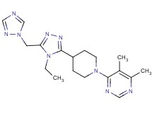 4-{4-[4-ethyl-5-(1H-1,2,4-triazol-1-ylmethyl)-4H-1,2,4-triazol-3-yl]piperidin-1-yl}-5,6-dimethylpyrimidine