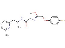 2-[(4-fluorophenoxy)methyl]-N-[1-methyl-2-(6-methyl-2-pyridinyl)ethyl]-1,3-oxazole-4-carboxamide