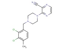 3-[4-(2,3-dichloro-4-methylbenzyl)piperazin-1-yl]pyrazine-2-carbonitrile