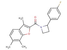 2-(4-fluorophenyl)-1-[(3,6,7-trimethyl-1-benzofuran-2-yl)carbonyl]azetidine