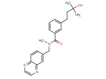 3-(3-hydroxy-3-methylbutyl)-N-methyl-N-(6-quinoxalinylmethyl)benzamide