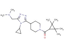 1-(4-cyclopropyl-5-{1-[(2,2,3,3-tetramethylcyclopropyl)carbonyl]piperidin-4-yl}-4H-1,2,4-triazol-3-yl)-N,N-dimethylmethanamine