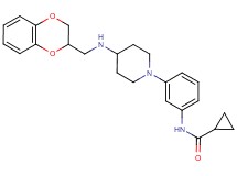 N-(3-{4-[(2,3-dihydro-1,4-benzodioxin-2-ylmethyl)amino]-1-piperidinyl}phenyl)cyclopropanecarboxamide