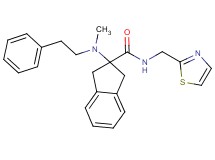 2-[methyl(2-phenylethyl)amino]-N-(1,3-thiazol-2-ylmethyl)-2-indanecarboxamide