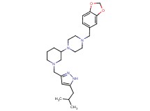 1-(1,3-benzodioxol-5-ylmethyl)-4-{1-[(5-isobutyl-1H-pyrazol-3-yl)methyl]-3-piperidinyl}piperazine