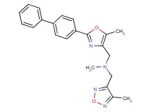 1-[2-(4-biphenylyl)-5-methyl-1,3-oxazol-4-yl]-N-methyl-N-[(4-methyl-1,2,5-oxadiazol-3-yl)methyl]methanamine