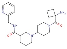 1'-[(1-aminocyclobutyl)carbonyl]-N-(pyridin-2-ylmethyl)-1,4'-bipiperidine-3-carboxamide