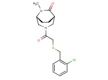 (1S*,5R*)-3-{[(2-chlorobenzyl)thio]acetyl}-6-methyl-3,6-diazabicyclo[3.2.2]nonan-7-one