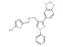 1-[3-(1,3-benzodioxol-5-yl)-1-phenyl-1H-pyrazol-4-yl]-N-[(5-methyl-2-furyl)methyl]methanamine