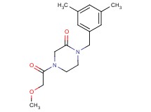 1-(3,5-dimethylbenzyl)-4-(methoxyacetyl)-2-piperazinone