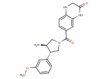 7-{[(3R*,4S*)-3-amino-4-(3-methoxyphenyl)pyrrolidin-1-yl]carbonyl}-3,4-dihydroquinoxalin-2(1H)-one