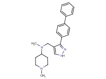 N-{[3-(4-biphenylyl)-1H-pyrazol-4-yl]methyl}-N,1-dimethyl-4-piperidinamine