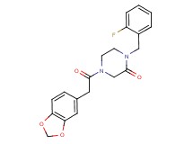 4-(1,3-benzodioxol-5-ylacetyl)-1-(2-fluorobenzyl)-2-piperazinone