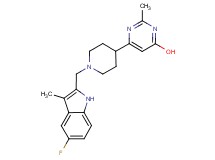 6-{1-[(5-fluoro-3-methyl-1H-indol-2-yl)methyl]piperidin-4-yl}-2-methylpyrimidin-4-ol