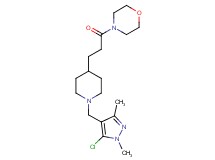 4-(3-{1-[(5-chloro-1,3-dimethyl-1H-pyrazol-4-yl)methyl]-4-piperidinyl}propanoyl)morpholine