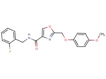N-(2-fluorobenzyl)-2-[(4-methoxyphenoxy)methyl]-1,3-oxazole-4-carboxamide