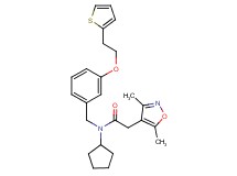 N-cyclopentyl-2-(3,5-dimethyl-4-isoxazolyl)-N-{3-[2-(2-thienyl)ethoxy]benzyl}acetamide